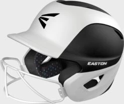 Easton Ghost Matte 2-Tone Fastpitch Batting Helmet -EASTON Shop Ghost Helmet Matte 2tone A168549BKWH 3qtr trans